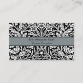 Spiegels eikels en eikenbladeren zwart en wit visitekaartje (Voorkant)