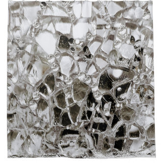 Spiegels en glas douchegordijn