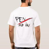 Spiegels vertellen de ergste leugens - Pen en inkt T-shirt (Achterkant)