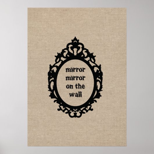 Spiegelspiegel op de  wandtypografische kaart poster (Voorkant)