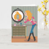 Spiegeltje op de muur kaart (Gele Bloem)