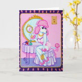 Spiegeltje, Spiegeltje op de wand wenskaart Kaart (Gele Bloem)