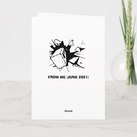 Spiegeltje, spiegeltje, wat is er grappig op deze  kaart (Achterkant)