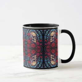 Spiegelvormige schedels en Rozen Koffie Mok