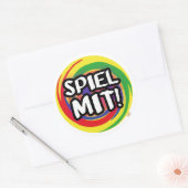 Spiel mit mir Kinderspielzeug Logo Ronde Sticker (Envelop)