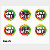 Spiel mit mir Kinderspielzeug Logo Ronde Sticker (Vel)