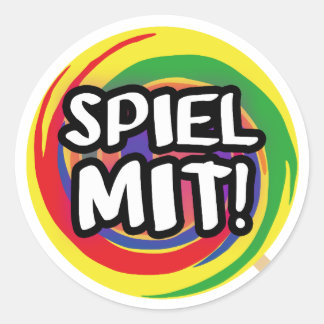 Spiel mit mir Kinderspielzeug Logo Ronde Sticker