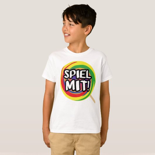 Spiel mit mir Logo T-Shirt Kinder (Voorkant volledig)