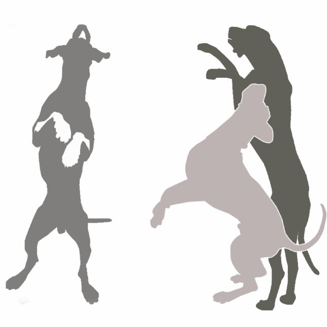 Spieldoggen Staand Fotobeeldje (Voorkant)