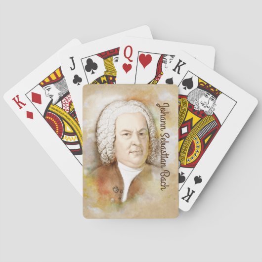 Spielen mit Johann Sebastian Bach Pokerkaarten (Achterkant)