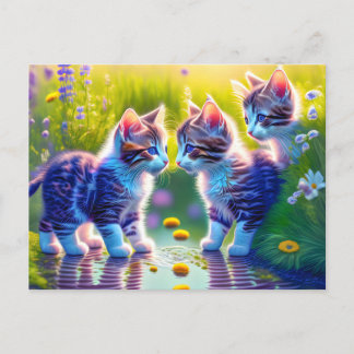 Spielende Katzenkinder Briefkaart