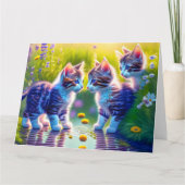 Spielende Katzenkinder Kaart (Voorkant)