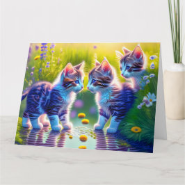 Spielende Katzenkinder Kaart
