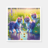 Spielende Katzenkinder Servet (Voorkant)