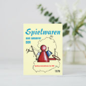 Spielwaren DDR Design Briefkaart (Staand voorkant)