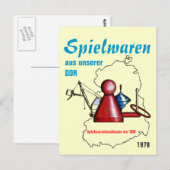 Spielwaren DDR Design Briefkaart (Voorkant / Achterkant)