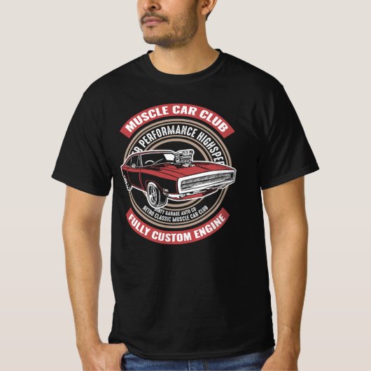Spier auto club volledig aangepaste motor t-shirt (Voorkant)