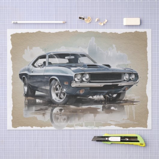 Spier auto decoupage tissuepapier (Craft)