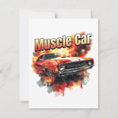 Spier Auto op Vuur Notitiekaartje (Voorkant)