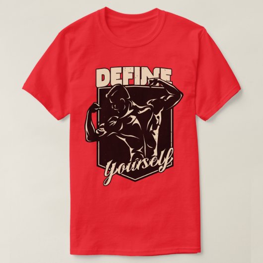 Spier Definitie Bodybuilding Slogan T-shirt (Design voorkant)