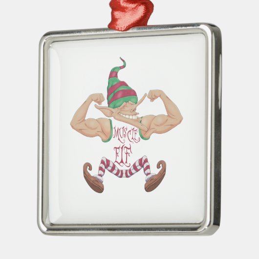 Spier Elf Metalen Ornament (Links)