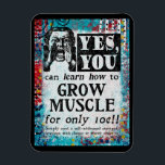 Spier - Funny Vintage Ad Magneet<br><div class="desc">Een  Victoriaans krant met een fauze en 'Leren hoe je de spieren kunt kweken'.</div>