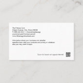 Spier Man Lifting Gewichten | Personal Trainer Visitekaartje (Achterkant)