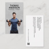 Spier Man Lifting Gewichten | Personal Trainer Visitekaartje (Voorkant / Achterkant)