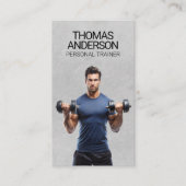 Spier Man Lifting Gewichten | Personal Trainer Visitekaartje (Voorkant)