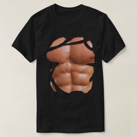 Spier onder kleren Shirt borstkas Zes pak tablette (Design voorkant)