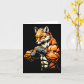 Spier Stoer uitziende Fox Boxing Fox Boxing Kaart (Gele Bloem)