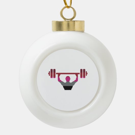 Spier trots keramische bal ornament (Voorkant)