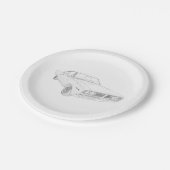 Spier van de zwarte en witte dodge Coronet Papieren Bordje (Gekanteld)