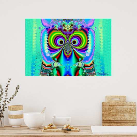 Spier voor het malen van kippen 3 poster (Keuken)