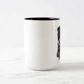 Spierauto, het beest losmaken tweekleurige koffiemok (Center)