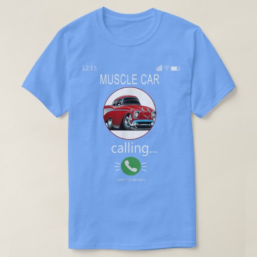 Spierauto met mobiele telefoon Funny Classic Musea T-shirt (Design voorkant)