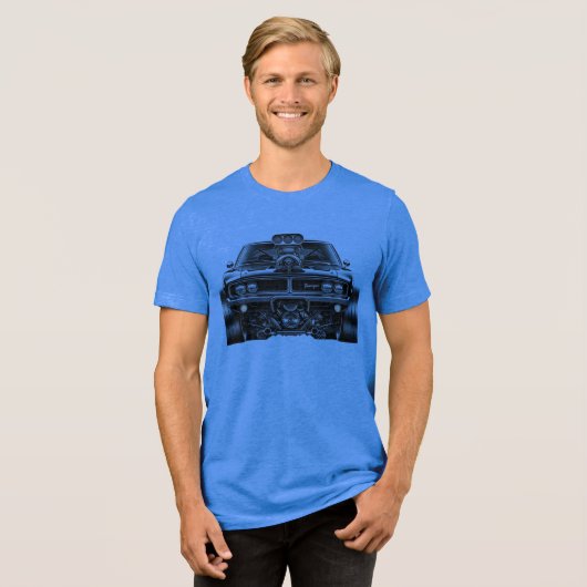 Spierauto overdrive Tri-Blend shirt (Voorkant volledig)