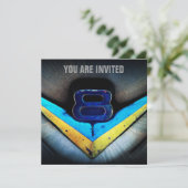 Spierauto V8 Macht en Chroom Kaart (Staand voorkant)