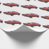 Spierauto van 70 in rood cadeaupapier (Hoek)