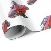 Spierauto van 70 in rood cadeaupapier (Rol Hoek)