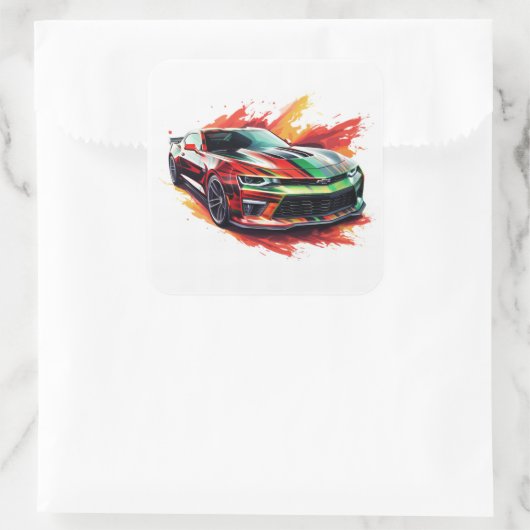 Spierauto Vierkante Sticker (Tas)