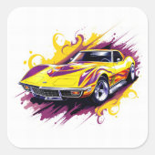 Spierauto Vierkante Sticker (Voorkant)