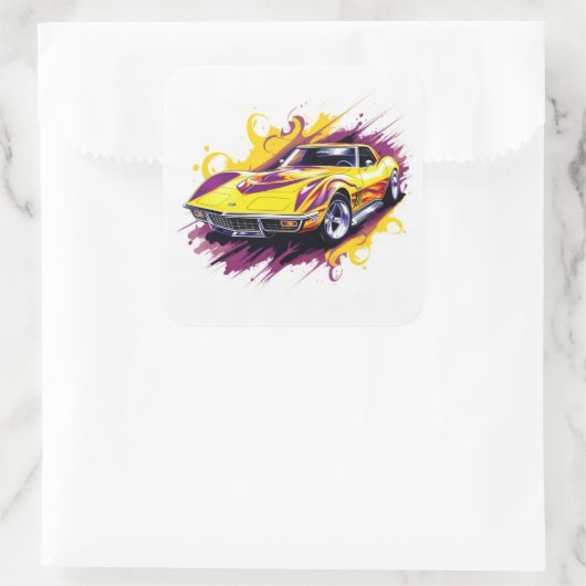 Spierauto Vierkante Sticker (Tas)