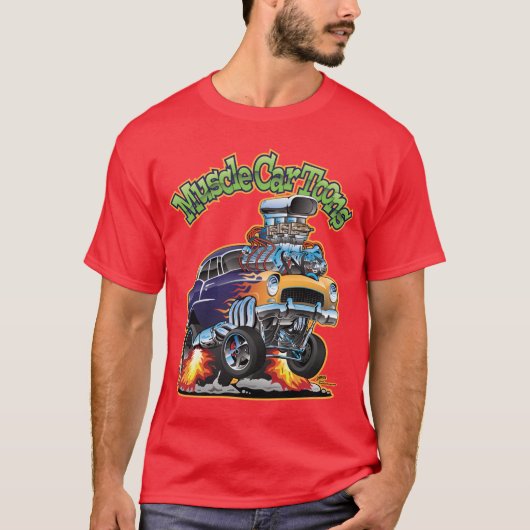 Spierautomaten Cartoon Comic Book Cov T-shirt (Voorkant)