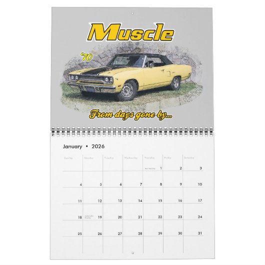 Spierauto's van de vorige kalender (Jan 2026)
