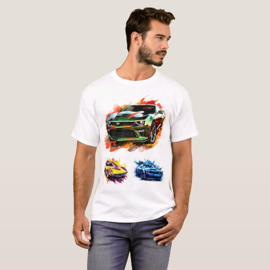 Spierballen Auto's T-Shirt (Voorkant volledig)