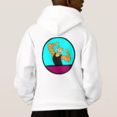 Spierballen Oranje kat hoodie (Achterkant)