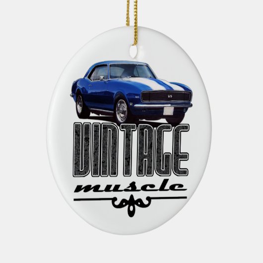  spierblauw Camaro Keramisch Ornament (Rechts)