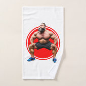 Spierbundel met baard bad handdoek (Handdoek)