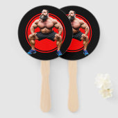 Spierbundel met baard handwaaier (Voorkant en achterkant)